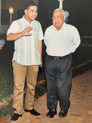 With Senior politician and Goa's former Chief Minister late Dr Wilfred De Souza on 14th February 2013.
